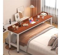 KXPSWGE Table De Lit sur Roulette,Table d'Appoint, de Soins, idéale pour Ordinateur Portable, Bureau en Bois, canapé, Table de Chevet, Table Basse, pour Chambre et Salon(B,180x40x80cm/70.8x15.7x31.5)