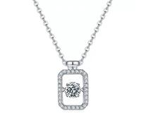 KXQYIKYI 0,5 carat d Color Moissanite Pendant Collier 100% 925 STERLING SILLSHING PARFUM PARTER PARTI