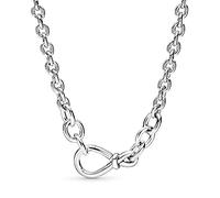 KXQYIKYI 100% 925 Collier de chaîne à nœuds infinies de sterling chunky pour femmes