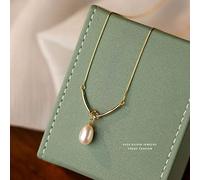 KXQYIKYI 925 Collier de pendentif en eau douce pour femmes accessoires de mariage