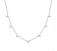 KXQYIKYI 925 Collier pour femmes 18k Three Diamond Stacking Chain Chain Collier Collier