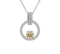 KXQYIKYI 925 STERLING Silver Pender pour femmes Bijoux Collier de diamant Moisanite avec une pierre de Moissanite
