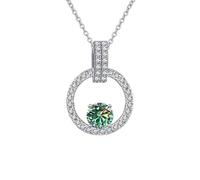 KXQYIKYI 925 STERLING Silver Pender pour femmes Bijoux Collier de diamant Moisanite avec une pierre de Moissanite