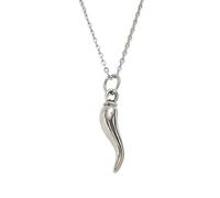 KXQYIKYI Accessoire Silver Silver Colore à corne italienne colorée pour femmes hommes, collier Cornicello - Charme de corne italienne, collier de piment, collier de poivre italien pour l'anniversaire