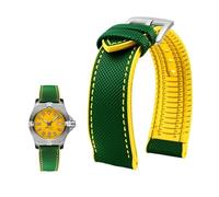 KXQYIKYI Ajustement pour Breitling Fit pour le citoyen ajusté pour l'ajustement pour Omega 20 22 mm 23 mm 24 mm Nylon Fluoro Watch Band Soft Silicone Bracelet Men Watch Strap