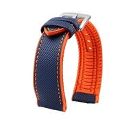 KXQYIKYI Ajustement pour Breitling Fit pour le citoyen ajusté pour l'ajustement pour Omega 20 22 mm 23 mm 24 mm Nylon Fluoro Watch Band Soft Silicone Bracelet Men Watch Strap
