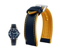 KXQYIKYI Ajustement pour Breitling Fit pour le citoyen ajusté pour l'ajustement pour Omega 20 22 mm 23 mm 24 mm Nylon Fluoro Watch Band Soft Silicone Bracelet Men Watch Strap