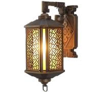 KXQYIKYI Aluminium Chinois Vintage Aluminium extérieur imperméable Mur de Murs Éclairage de Patio Aménagement de Style Japonais Antique Lantern Villa Door Hall Hall Fence Fence Garden Lampe E27/26