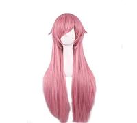 KXQYIKYI Anime Mirai Nikki Gasai Yuno Perruque Cosplay Costume The Future Intime Femmes Cheveux Longs Perruques de fête d'halloween