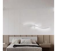 KXQYIKYI Applique Murale à LED pour intérieur, Moderne, Longue Bande Lumineuse, Blanc Chaud, Blanc Neutre, pour Chambre à Coucher, Salon, Couloir (lumière Neutre Noire, 60 cm)