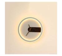 KXQYIKYI Applique Murale Horloge Appliques Murales Salon Fond Mur LED Lampe Décorative Personnalité Art Design Une Lampe À Double Usage Réveil Appliques Murales (Couleur : Vert Clair)