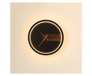 KXQYIKYI Applique Murale Horloge Appliques Murales Salon Fond Mur LED Lampe Décorative Personnalité Art Design Une Lampe À Double Usage Réveil Appliques Murales (Couleur : Vert Clair)