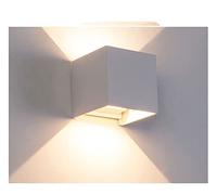 KXQYIKYI Applique Murale LED 12 W pour intérieur et extérieur, étanche IP65, Angle de Faisceau réglable, Design Cube, Chambre à Coucher, Cour, Porche, Applique Murale, décorations murales