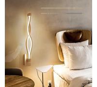 KXQYIKYI Applique Murale LED avec télécommande à intensité Variable en Aluminium - Lampes Modernes ondulées pour Chevet, Salon, Chambre à Coucher, Couloir, escalier (Vert Clair, 21 W)