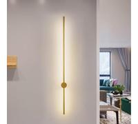 KXQYIKYI Applique Murale LED pour intérieur, rotative à 360°, Longue Bande, Moderne, pour Couloir, Chambre à Coucher, veilleuse en Aluminium (lumière Blanche Chaude, 80 cm)