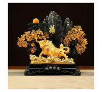 KXQYIKYI Arbre en Cristal Feng Shui, Figurine d'arbre à Argent, bonsaï de Fortune, Ornement pour Apporter Richesse, Chance, prospérité, succès, Arbre en Cristal, Marron
