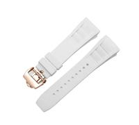 KXQYIKYI Band de montre en caoutchouc de 25 mm-20 mm ajustement pour Richard Mille RM011 Bracelet Bracelet Vis Sweet Men Watch Strap