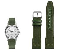 KXQYIKYI Band de montre en cuir en nylon 20 mm 21 mm 22 mm ajustement pour iwc le Petit Prince Big Pilot Top Gun IW3777 Black Sport Canvas Watch Strap