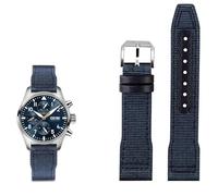KXQYIKYI Band de montre en cuir en nylon 20 mm 21 mm 22 mm ajustement pour iwc le Petit Prince Big Pilot Top Gun IW3777 Black Sport Canvas Watch Strap