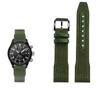 KXQYIKYI Band de montre en cuir en nylon 20 mm 21 mm 22 mm ajustement pour iwc le Petit Prince Big Pilot Top Gun IW3777 Black Sport Canvas Watch Strap