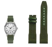 KXQYIKYI Band de montre en cuir en nylon 20 mm 21 mm 22 mm ajustement pour iwc le Petit Prince Big Pilot Top Gun IW3777 Black Sport Canvas Watch Strap
