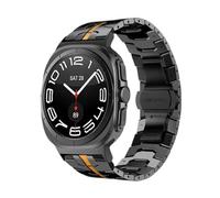KXQYIKYI Band en acier inoxydable ajustement pour Galaxy Watch 7 Ultra 47 mm sans espèces Bracelet en métal à extrémité incurvée pour Galaxy 7 47 47 mm STRAP CORREA