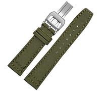 KXQYIKYI Bracelet de montre pour IWC Pilot Spitfire Timezone TopGun - Vert et noir - 20 mm, 21 mm, 22 mm - En nylon