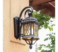 KXQYIKYI Branchez des Appliques murales, Light European Light IP65 Vintage extérieur Vintroor Court Court Metal Lantern E27 Aluminium Tradition de terrasse Éclairage extérieur