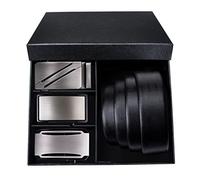 KXQYIKYI Ceinture en Cuir pour Hommes, Nouvelle Ceinture élargie réversible à Boucle ardillon en Cuir de Vache de première Couche, Ceinture d'affaires Simple et décontractée pour Jeunes de Luxe