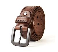 KXQYIKYI Ceinture en Cuir pour Hommes, Nouvelle Ceinture élargie réversible à Boucle ardillon en Cuir de Vache de première Couche, Ceinture d'affaires Simple et décontractée pour Jeunes de Luxe