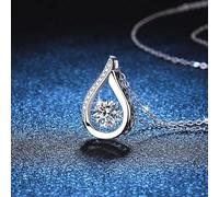 KXQYIKYI Collier pendentif Moissanite pour les femmes Party 925 Colliers de chaîne de cou diamant