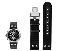 KXQYIKYI Davno pour Hamilton Khaki Aviation Watch H77616533 H70615733 Watch Strap Men Watchband Beyond Wind Speed Series Nylon Canvas 20mm 22 mm