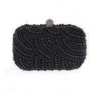 KXQYIKYI Deux sacs d'embrayage de la journée des femmes perlées avec sacs à main de la chaîne d'épaule des diamants de perles de perles (e)