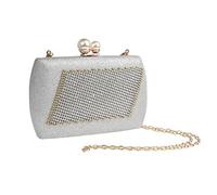 KXQYIKYI Diamants Day Femme Embrayage perle en satin noir Couleur de soirée Sacs de soirée Hinaistones Sacs à main de mariage (E)