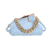 KXQYIKYI Embrayage des chaînes en or épaisses boulettes Clip à main sac à main Femme Femme Cloud Under Arm Sac Sac à main sac à main (C)
