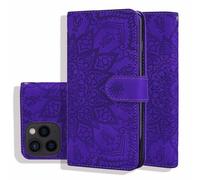KXQYIKYI Étui à Portefeuille Flip pour iPhone 15 Pro Max / 15 Pro / 15 Plus / 15, Couvercle de Fermeture magnétique avec Support de Carte Soft Shockroping Le Cuir étoile, Violet, 15 Plus