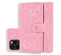 KXQYIKYI Étui à Portefeuille Flip pour iPhone 15 Pro Max / 15 Pro / 15 Plus / 15, Couvercle de Fermeture magnétique avec Support de Carte Soft Shockroping Le Cuir étoile, Violet, 15 Plus