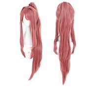 KXQYIKYI Jeu de rôle pour Doki Doki Literature Club! DDLC Monika Cosplay Wigs 100cm de Long Cost Cost Cost Cosplay Anime Cosplay de 100 cm
