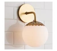 KXQYIKYI Lampe Murale Golden Mur Gnonce Light - Appliques murales en Laiton avec Nuance de Globe de Verre, Appliques à LED Éclairage Mural Éclairage de vanité