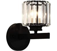 KXQYIKYI Luminaire Mural Crystal Glass Gall Éclairage Modern Iron Art Art Bedroom Bedside Lamp Simple Room Restaurant Decor Lantern Wall Lantern E27 Lampe DE DÉCORD (Or)