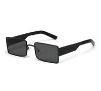 KXQYIKYI Lunettes de soleil carrées rétro en métal pour femme - Style classique vintage UV400 - Ombre extérieure