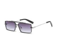 KXQYIKYI Lunettes de soleil de luxe pour hommes, petites lunettes de soleil rectangulaires dégradées, lunettes de soleil pour hommes, anti-reflets UV400