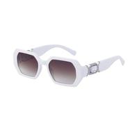 KXQYIKYI Lunettes de soleil rectangulaires en strass pour femme - Luxe - Tendance - Carré - Pour femme - Diamant brillant