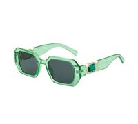 KXQYIKYI Lunettes de soleil rectangulaires en strass pour femme - Luxe - Tendance - Carré - Pour femme - Diamant brillant