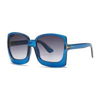 KXQYIKYI Lunettes de soleil surdimensionnées en plastique pour femme avec dégradé UV400