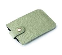 KXQYIKYI Mini portefeuille en cuir fin avec blocage RFID pour cartes de crédit avec emplacements pour cartes empilées (vert), Vert