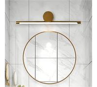 KXQYIKYI Miroir Light Simple Modern Mirror Front Light American Golden Luxury Home Dormitory Hotel imperméable Fog Makeup Lampe Musée Mural Art Affichage Light Mur de lit, 56 cm, Lumière Blanche