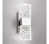 KXQYIKYI Miroir Mural Miroir Clair Crystal Lighting Chador Dimmable LED Vanité de Salle de Bain LED sur Long Linear Compatible avec Le Salon, Charmant