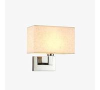 KXQYIKYI Nightstand Moderne Lire la Lampe Murale Indoor Tensidémière du Mur de Chevet avec Ombre en Tissu en Lin carré, Gol