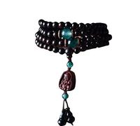 KXQYIKYI Perles de prière, collier de perles, bracelet, 6 mm zambien sang de santal en bois de santal bracelet de perles 108 perles de prière bouddhiste exquise pour chanter la méditation